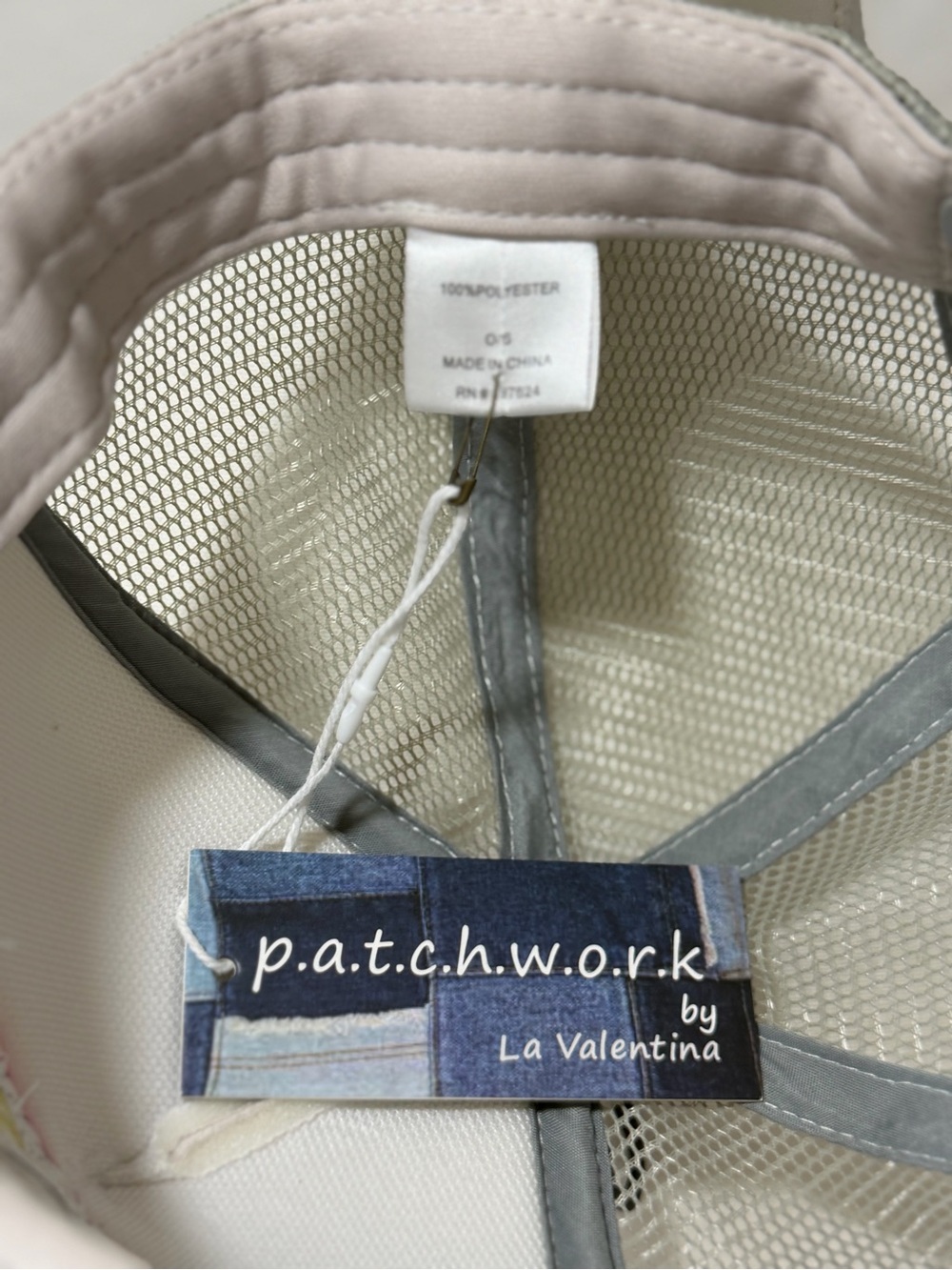 Oyster Bar Embroidered Trucker NWT brand patchwork by La Vale - Picture 7 of 8